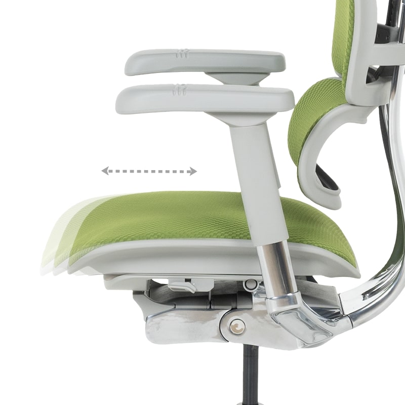 Ергономичен офис стол Ergohuman Elite 2 дамаска зелен-сива рамка